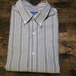 Puritan Wrinkle Resistant Short Sleeve Button Up Men's Plaid Shirt SZ Medium